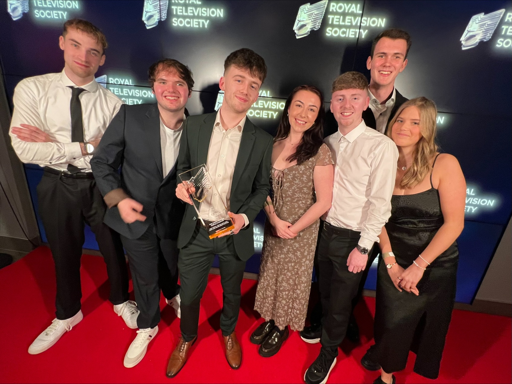 The crew of the Best Drama winners at the RTS North West Student Awards 2024