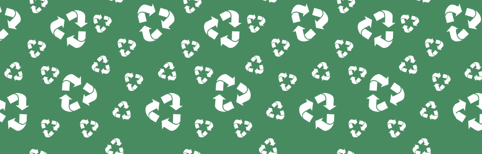 Recycling logos on a plain green background
